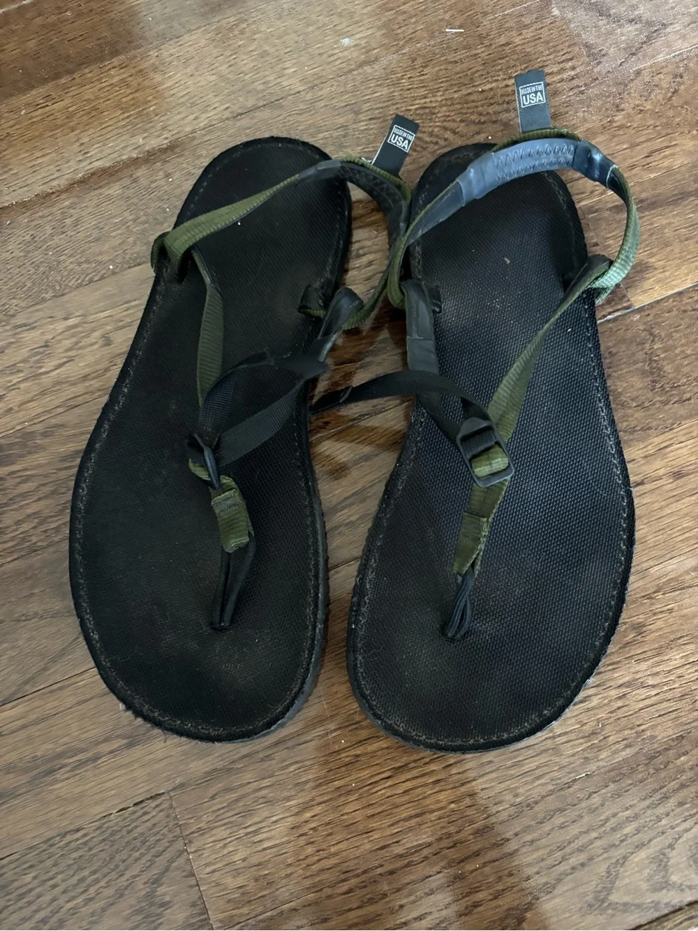 Bedrock Black and Green Barefoot Hiking Outdoor Sandals Mens 10 / Women’s 11 - Picture 1 of 7